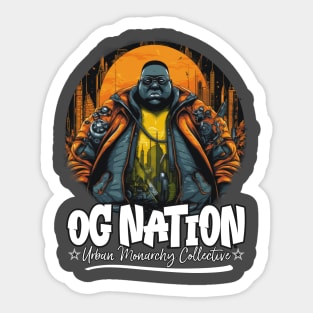 OG Nation, Hip Hop Shirts, Biggie | Hip Hop Icons In Anime Streetwear Sticker